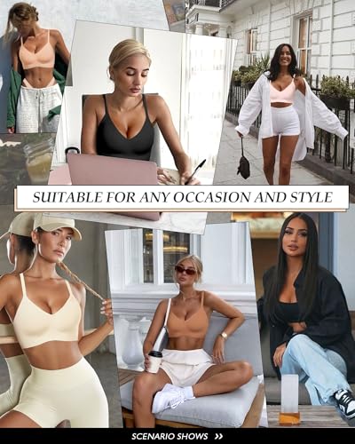 Womens Wireless Seamless Pullover Bra with Soft Support Vest No Underwire Criss Cross Back T Shirt Bra
