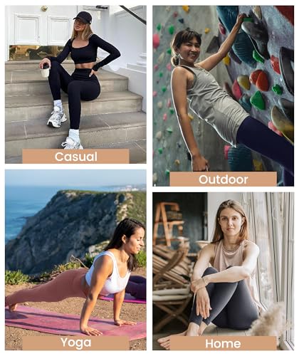 High Waisted Leggings for Women - Black Tummy Control Compression Soft Yoga Pants for Workout Reg & Plus Size