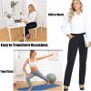 Women's Dress Pants Straight Leg Yoga Work Stretchy Pant for Office Business