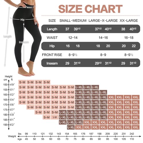 3 Pack Leggings for Women-No See-Through High Waisted Tummy Control Yoga Pants Workout Running Legging