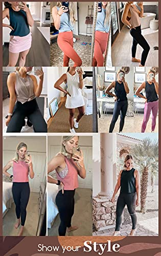 High Neck Crop Top Workout Shirts Cropped Muscle Tank for Women