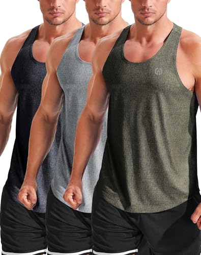 Men's Workout Running Tank Top Sleeveless Gym Athletic Shirts