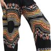 Smocked Waist Harem Baggy Pants, Women, Rayon Elephant Boho Yoga