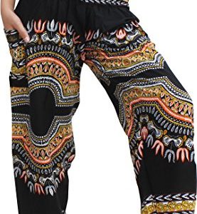 Smocked Waist Harem Baggy Pants, Women, Rayon Elephant Boho Yoga