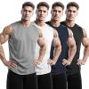 51nt4yTiL.jpg Men's 4, 3, 1 Pack Tank Tops Sleeveless Shirts Workout Athletic Muscle Mesh Dry Fit Gym Training Active Athletic