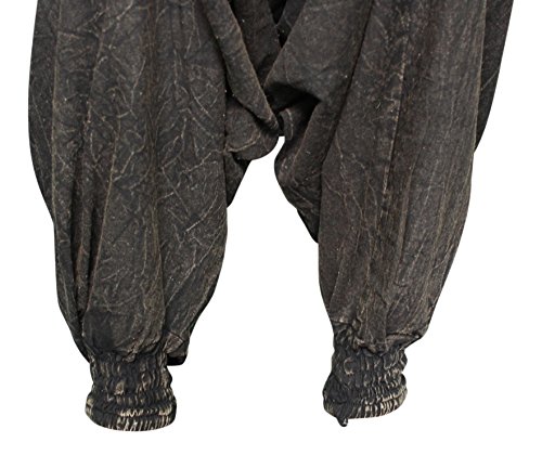 Unisex Stonewashed Plain Hippy Harem Trouser