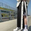 Basketball Tear Away Pants for Men High Split Snap Button Post Surgery Casual Wide Leg Sweatpants with Pockets