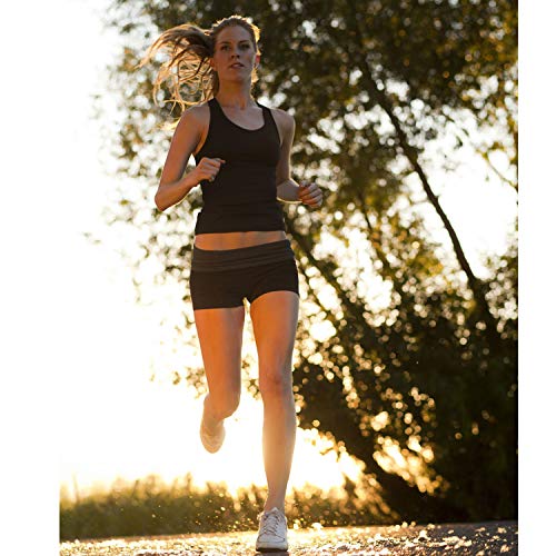 51vjHmPxm4L.jpg 4 Pieces Women's Crop Tops Cotton Basic Tank Tops Racerback Sleeveless Sports Workout Crop Tank Tops