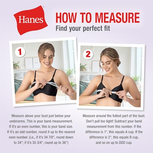 Women's Seamless Racerback Bra, Pullover Full-Coverage Bralette, 2-Pack