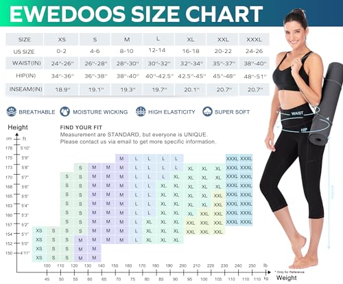Capri Leggings for Women High Waisted Yoga Pants for Women with Pockets Tummy Control Workout Leggings Yoga Capris